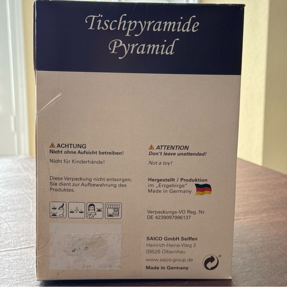 SOLD NWT 2022 Saico Tischpyramide Pyramid 4 Tealight Holders Christmas Manger - Picture 9 of 10